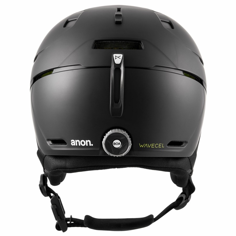 Snow Helmets * | Anon Merak Wavecel Snow Helmet Black