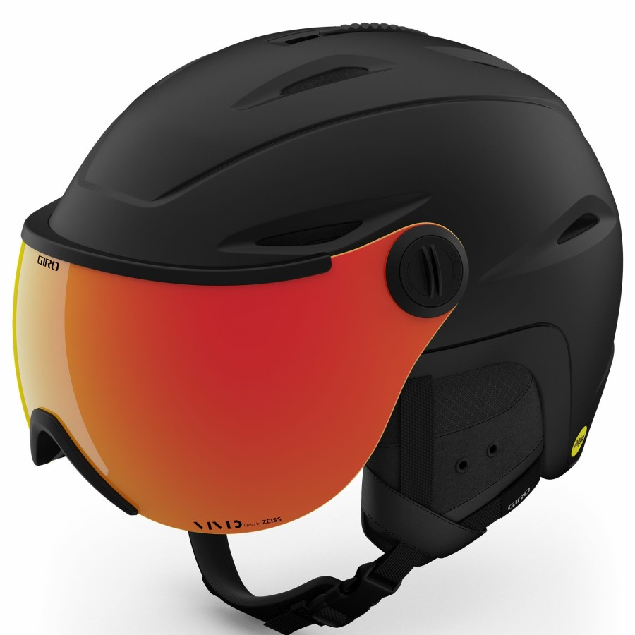 Snow Helmets * | Giro Vue Mips Vivid Snow Helmet Matte Black/Vivid Ember