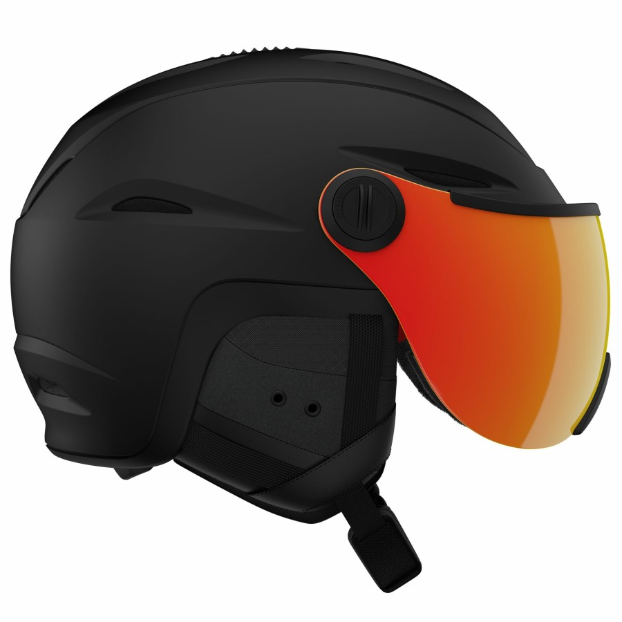 Snow Helmets * | Giro Vue Mips Vivid Snow Helmet Matte Black/Vivid Ember