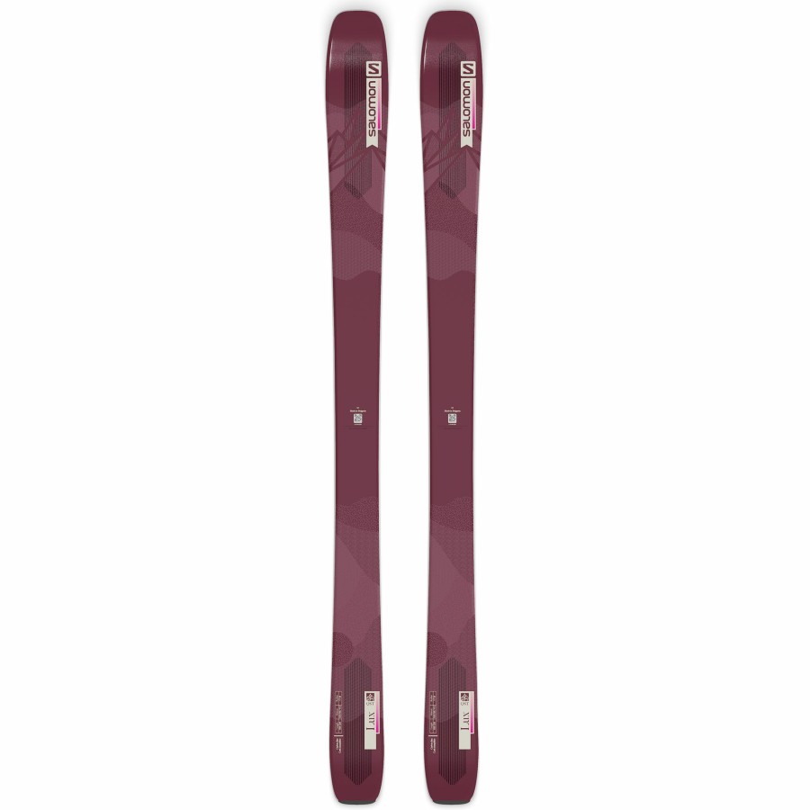 Skis * | Salomon Womens Qst Lux 92 Skis 22 Bordeau/Pink