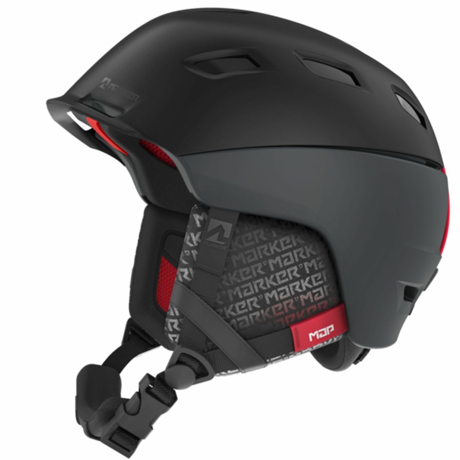 Snow Helmets * | Marker Men'S Ampire Map Snow Helmet '19 Black