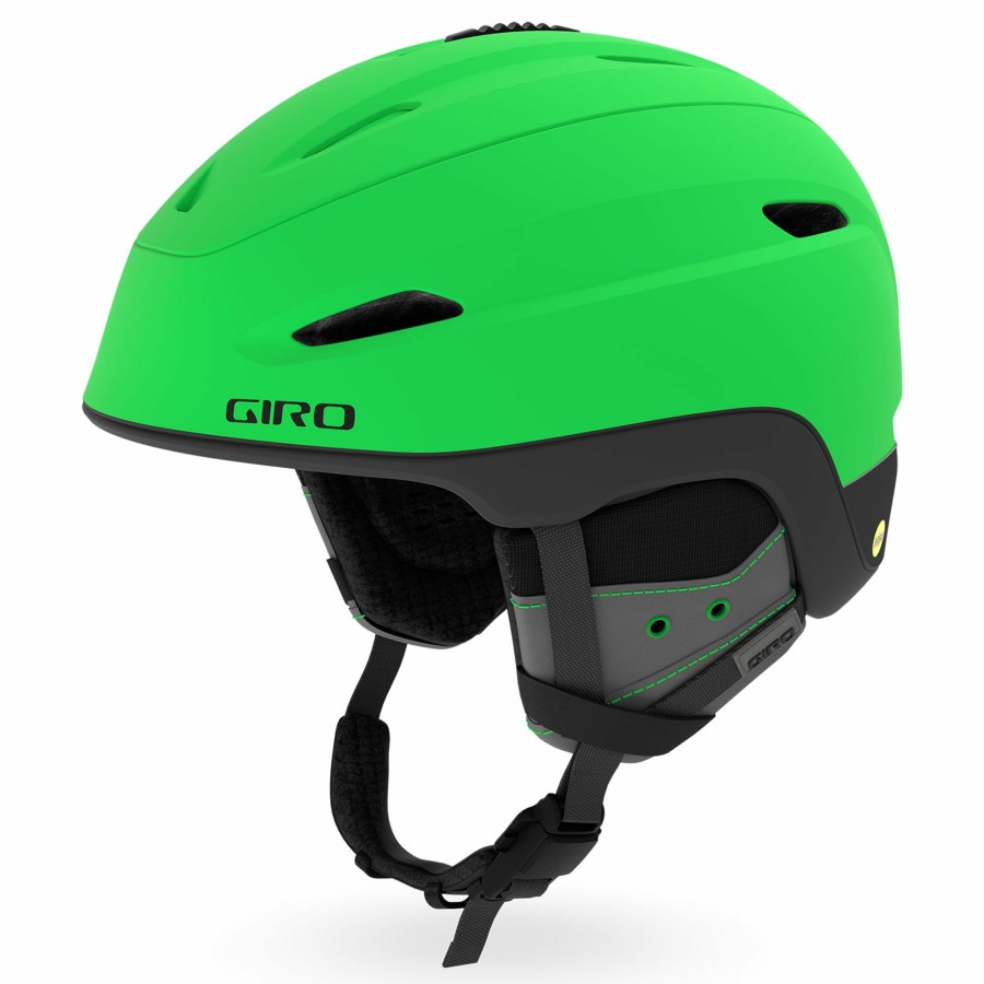 Snow Helmets * | Giro Men'S Zone Mips Snow Helmet Matte Bright Green