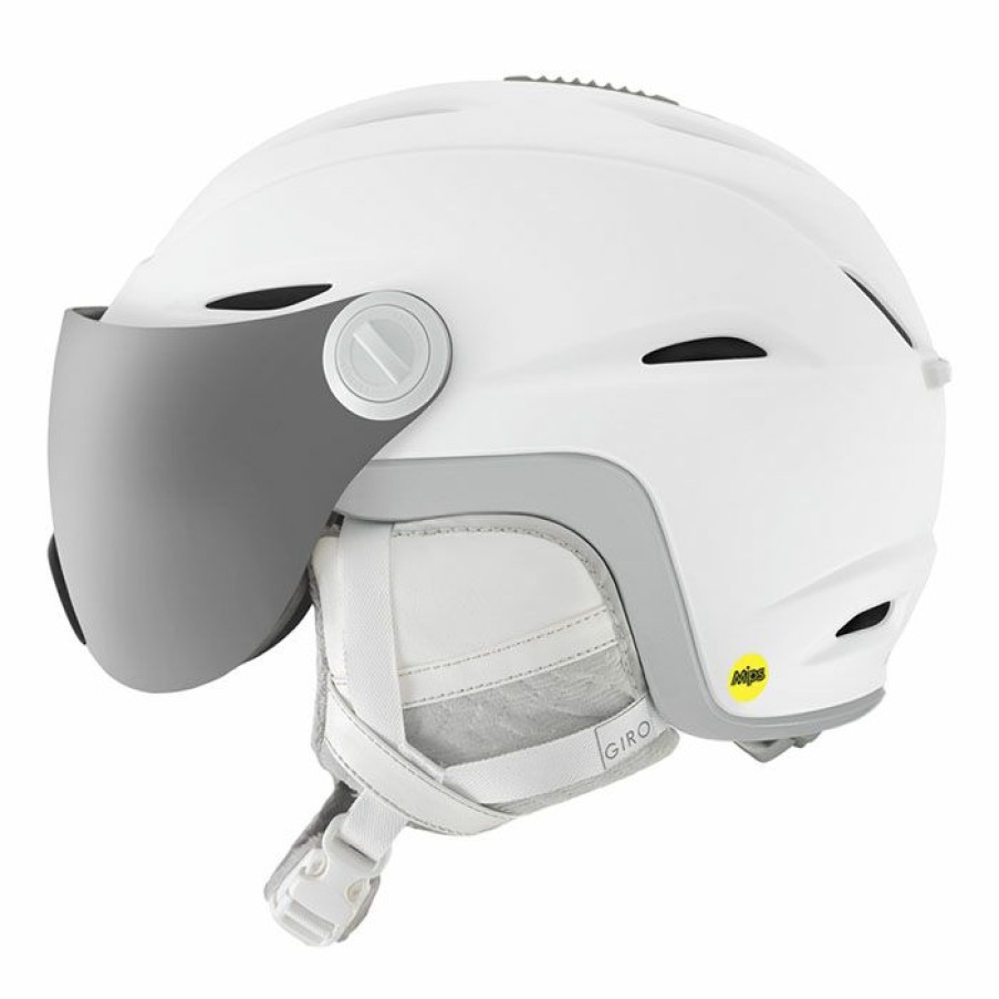 Snow Helmets * | Giro Women'S Essence Mips Shield Snow Helmet Matte White