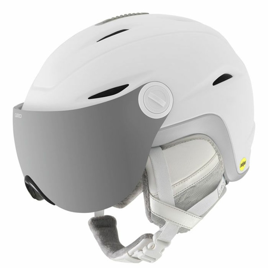 Snow Helmets * | Giro Women'S Essence Mips Shield Snow Helmet Matte White